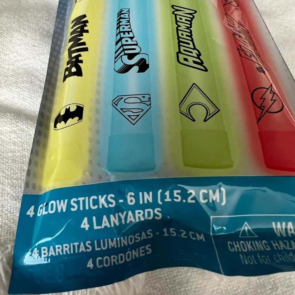 DC Comics Glow Stick Party Pack - Red, Yellow, Blue